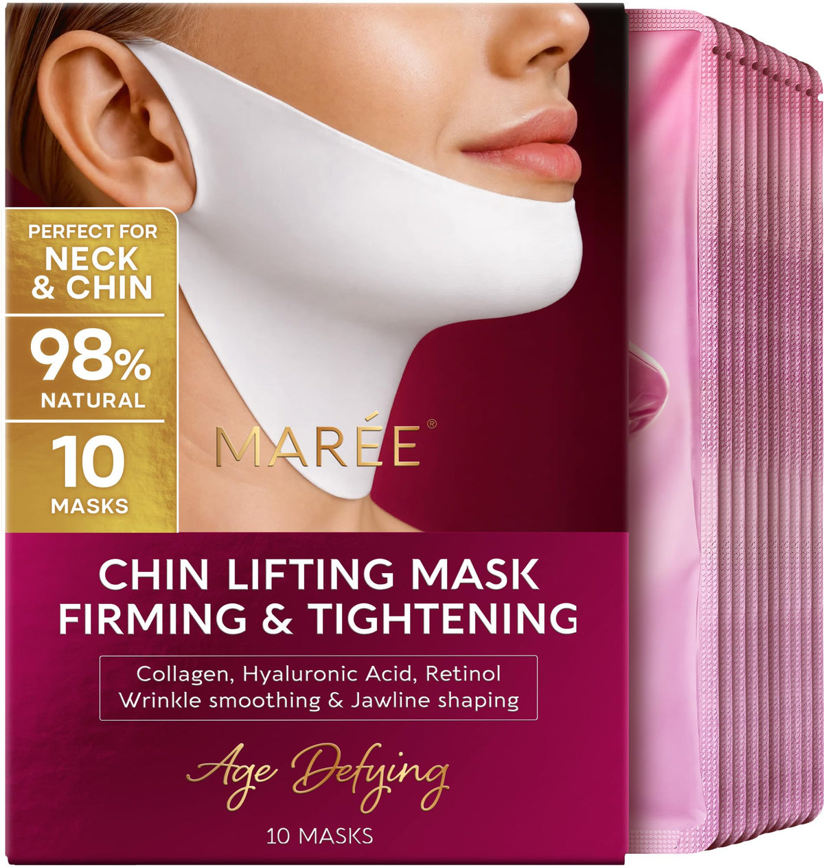 Masque lifting V Line de MAREE, avant utilisation, vue avant