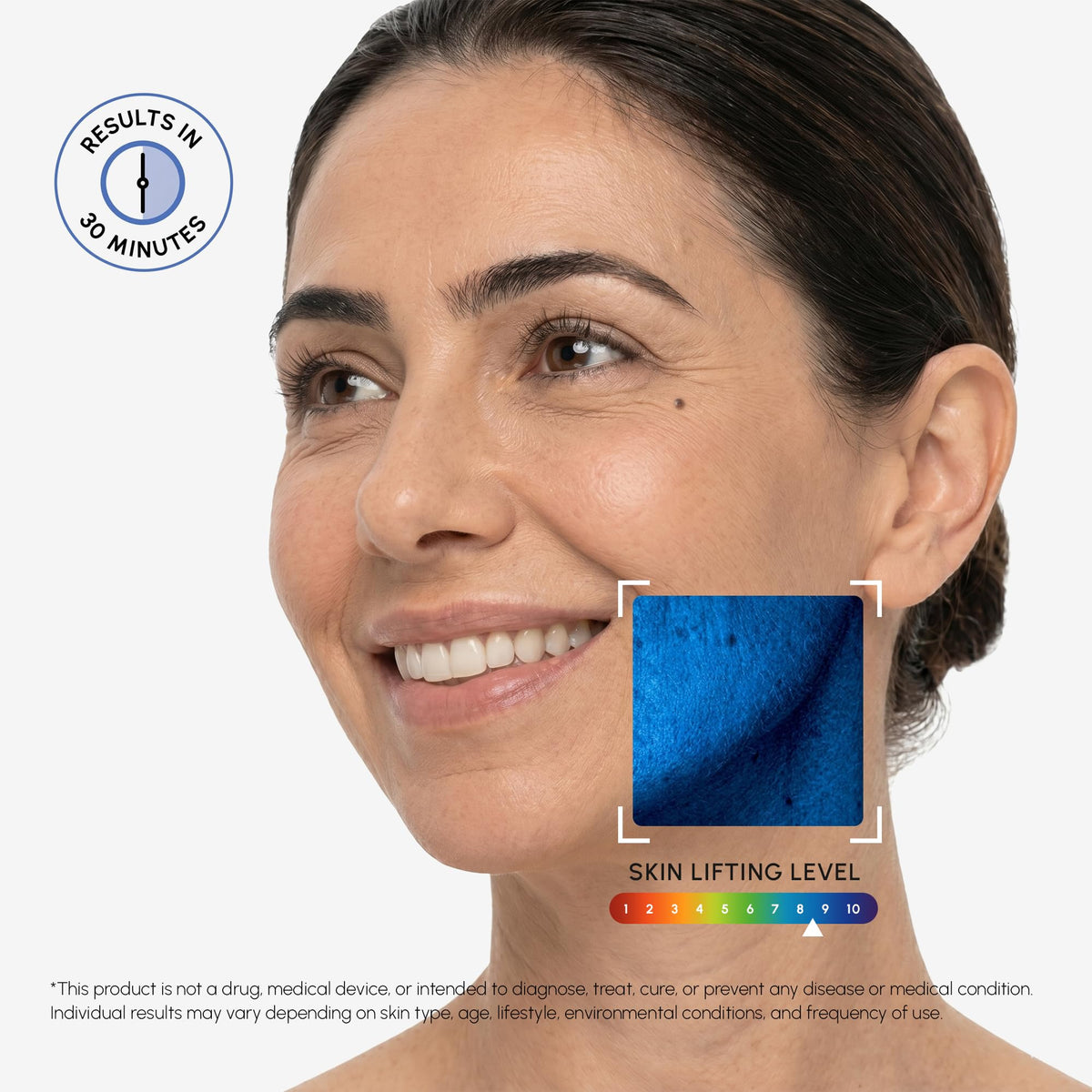 Masque lifting V Line MAREE avec informations sur l'emballage