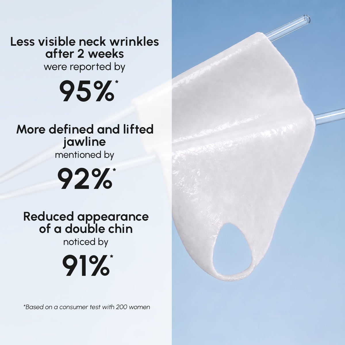 Masque lifting V Line MAREE déplié pour utilisation