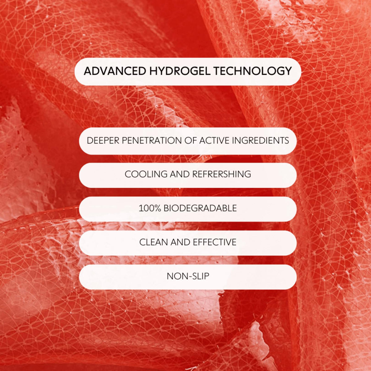 Masque LOOPS hydrogel avec texture visible