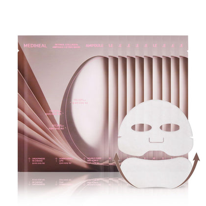 Masque MEDIHEAL Ampoule Lifting Collagène Rétinol, boîte de 10 masques