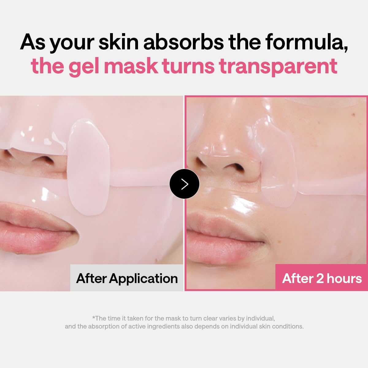 Masque MEDIHEAL au collagène appliqué sur le visage