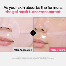 Masque MEDIHEAL au collagène appliqué sur le visage