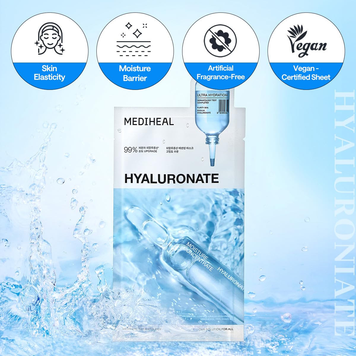 Masque MEDIHEAL avec texture en gros plan