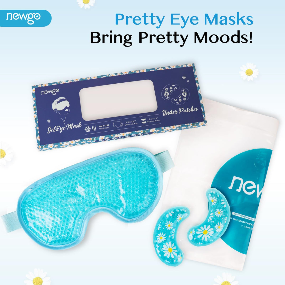 Masque NEWGO au congélateur, prêt pour une thérapie froide