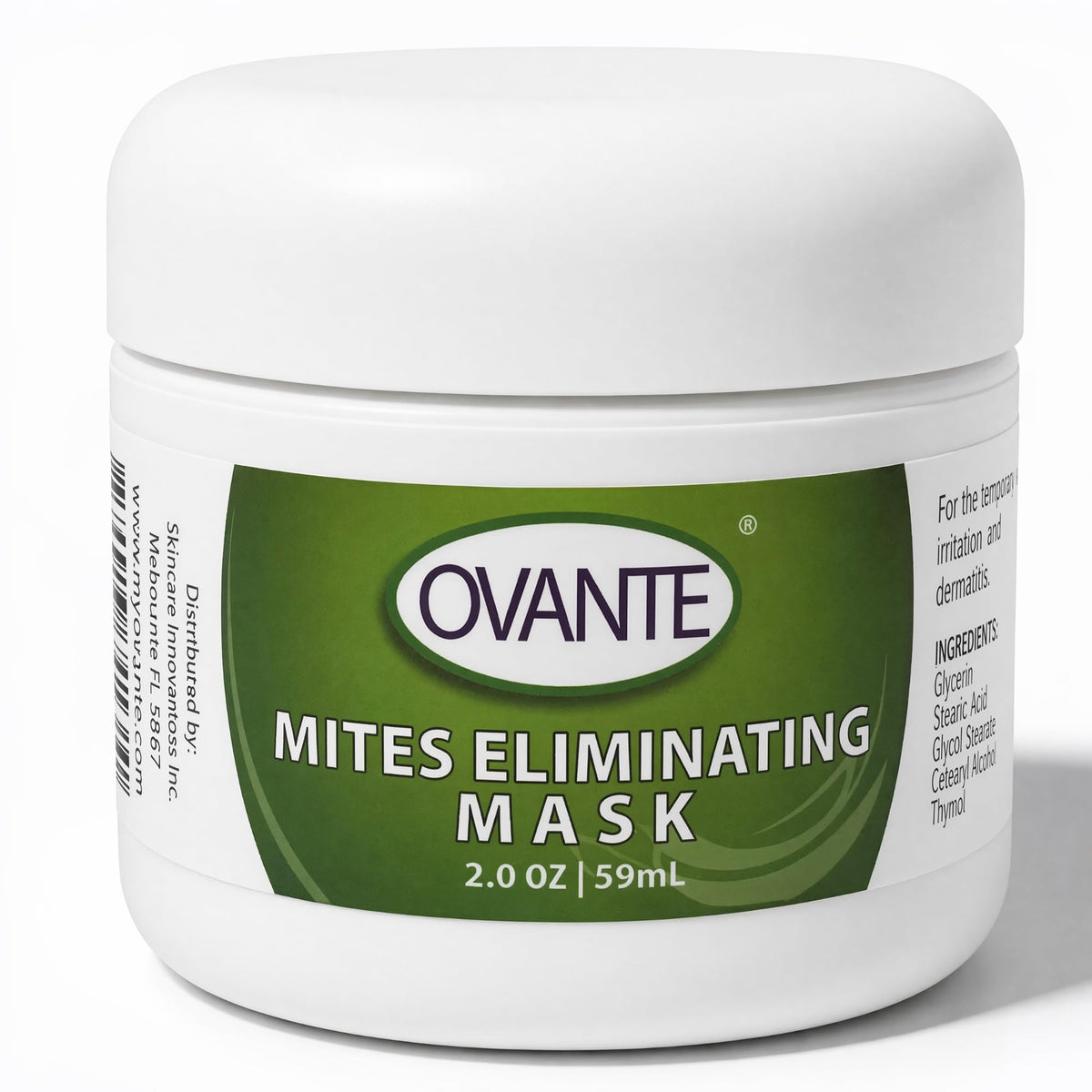 Masque OVANTE Éliminant Demodex 2.0 OZ, présentation avant application