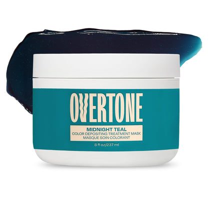 Masque oVertone Teal Nuit 8 oz, vue avant avec étiquette