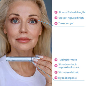 Masque PrimeLash ouvert montrant la brosse magique