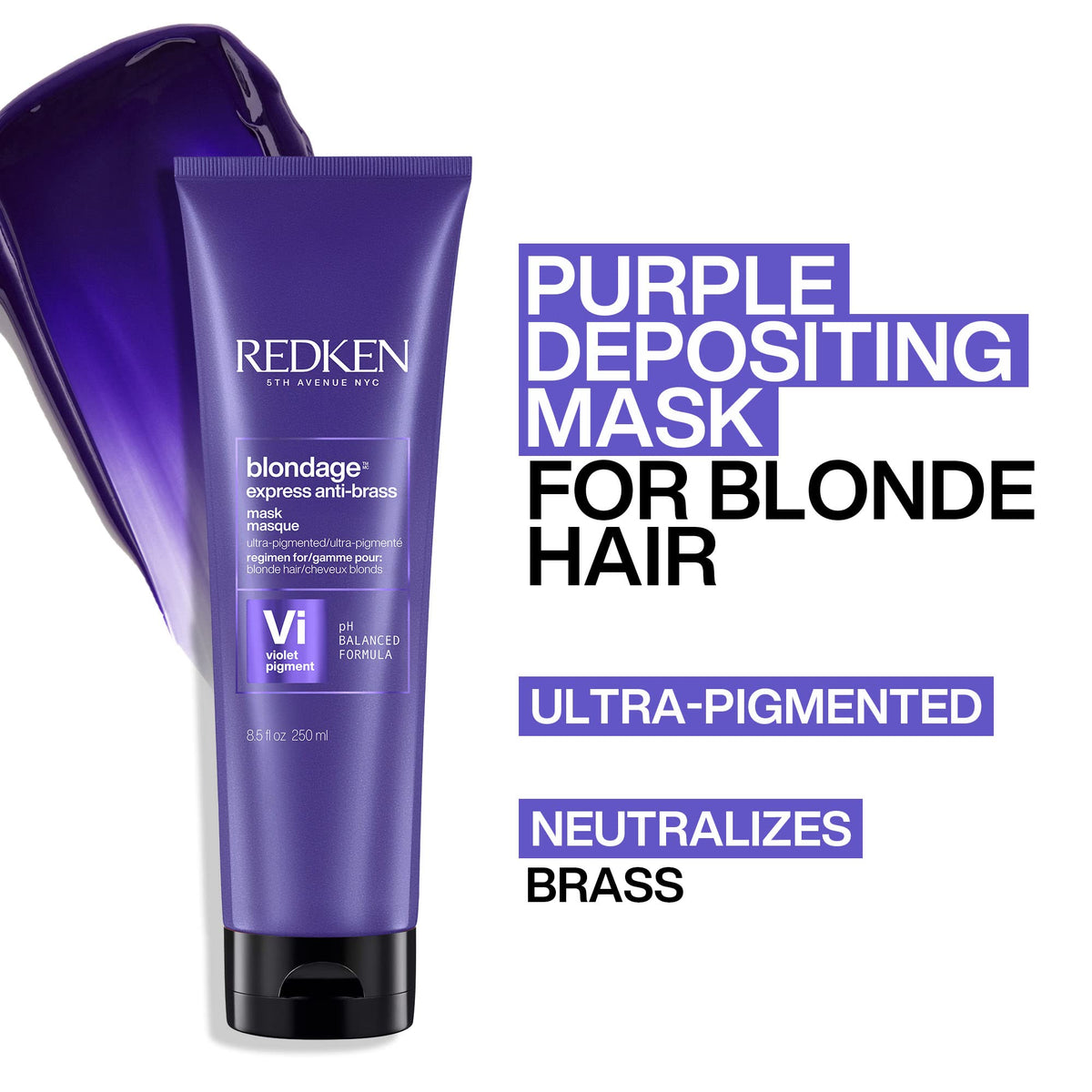 Masque Redken Blondage Express 260g application sur cheveux