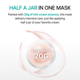 Masque REJURAN ouvert montrant le design dual-sheet