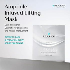 Masque REJURAN sur une peau avec texture hydrogel