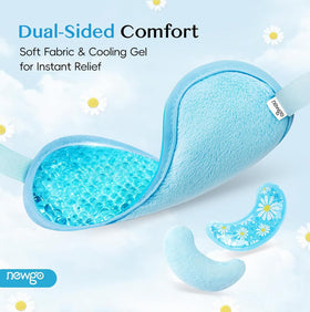 Masque réversible NEWGO, côté en plastique lisse pour un effet frais