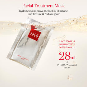 Masque SK-II sur un visage, hydratation intense en action