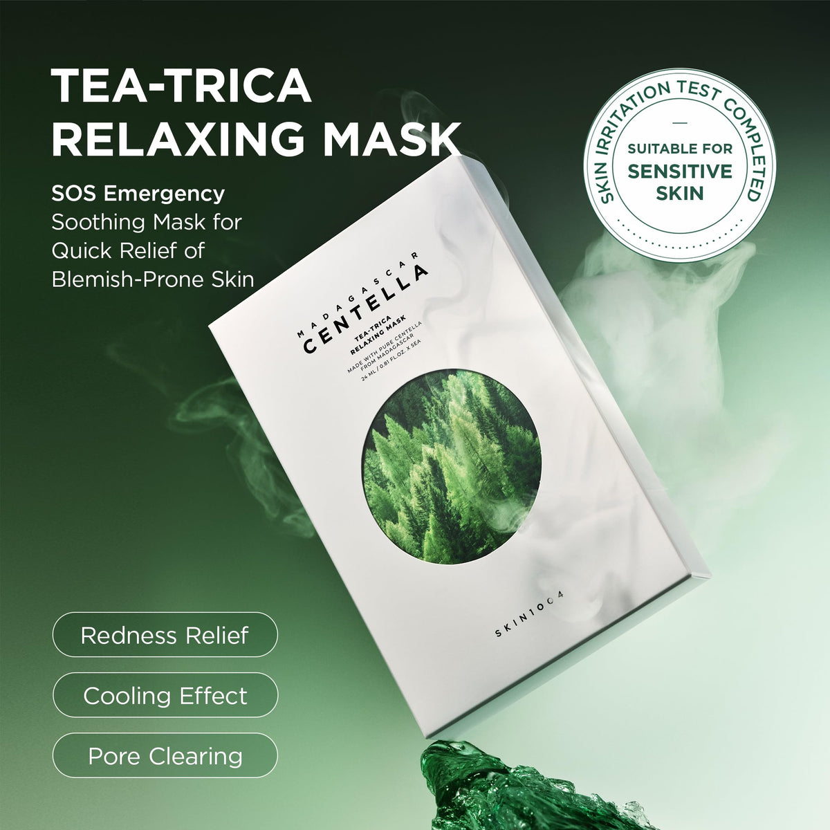 Masque SKIN1004 Centella avec éclat naturel à Madagascar