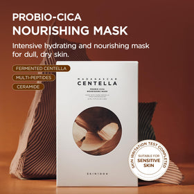 Masque SKIN1004 Probio-Cica déplié montrant la texture