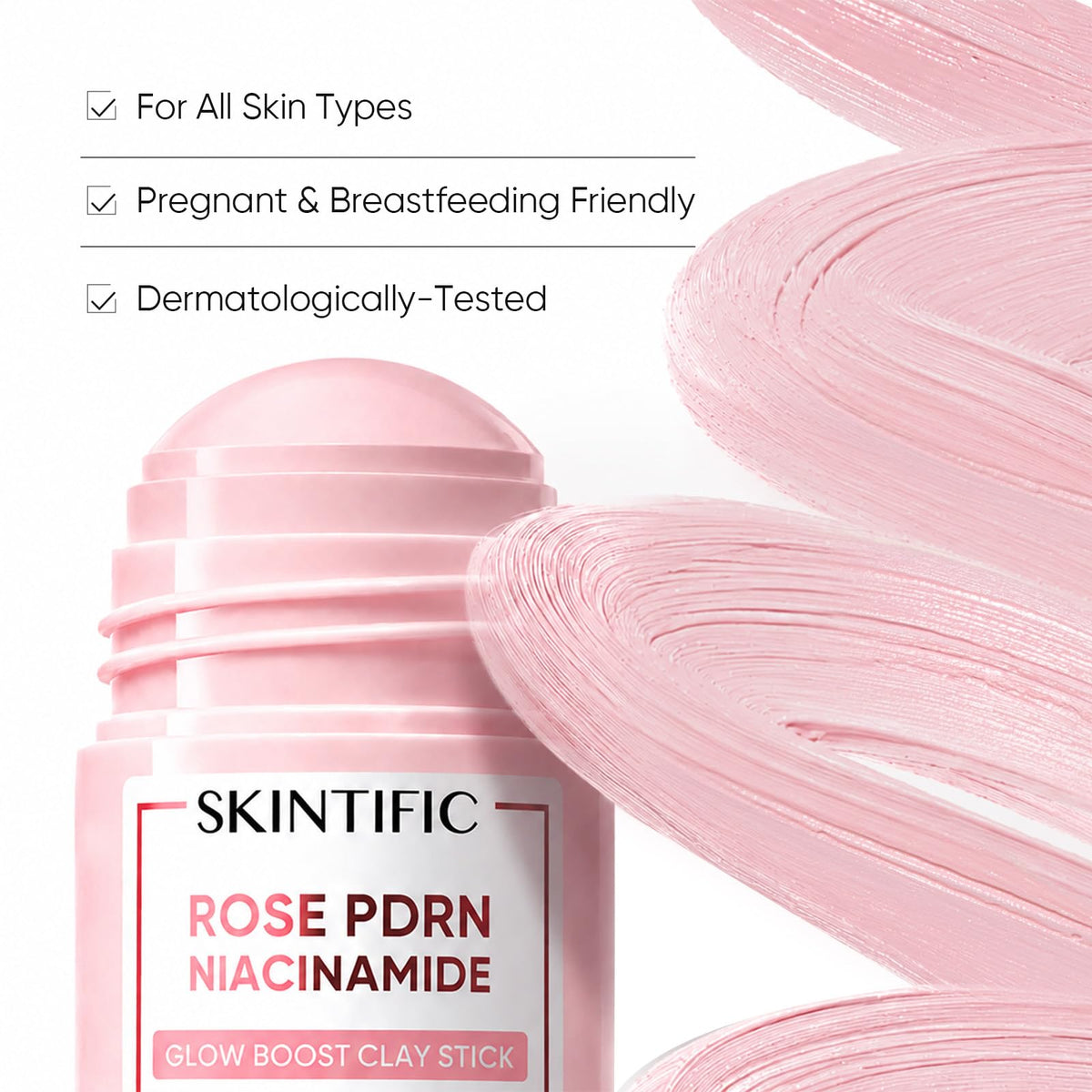 Masque SKINTIFIC à la Rose sur une table de salle de bain
