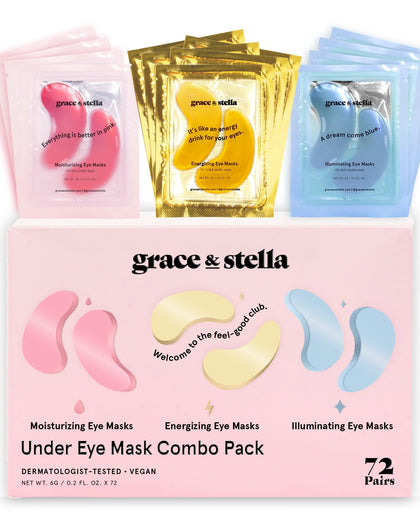 Masque sous les yeux grace & stella modèle or, vue avant