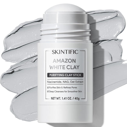 Masque stick SKINTIFIC à l'argile blanche amazonienne vue de face