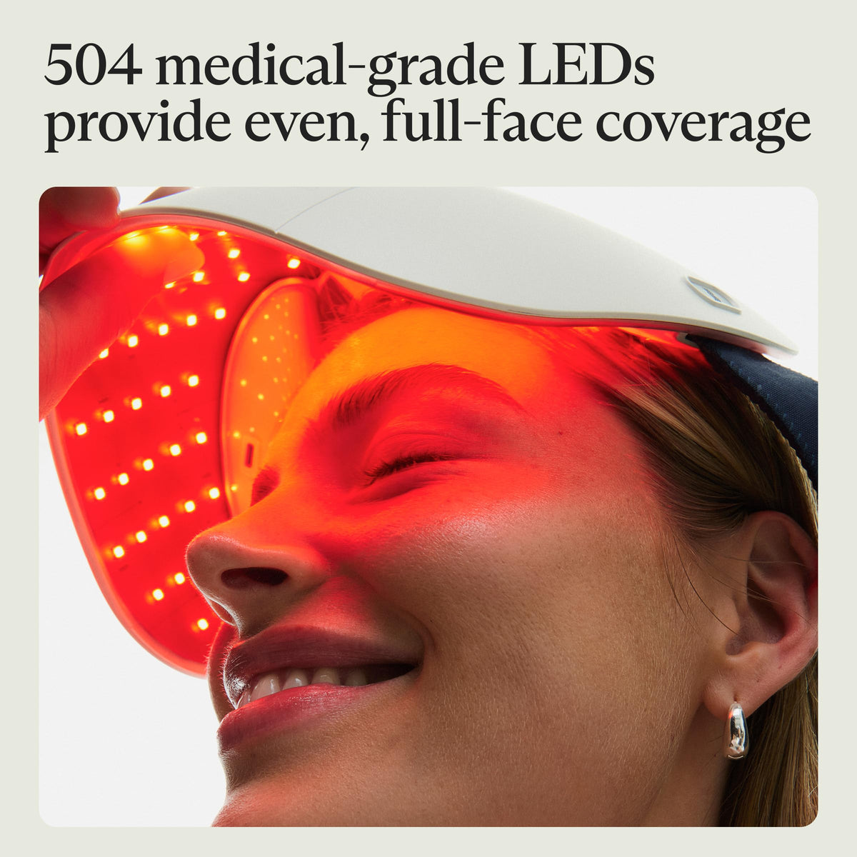 Masque TheraFace Glo avec réglage du massage du cuir chevelu