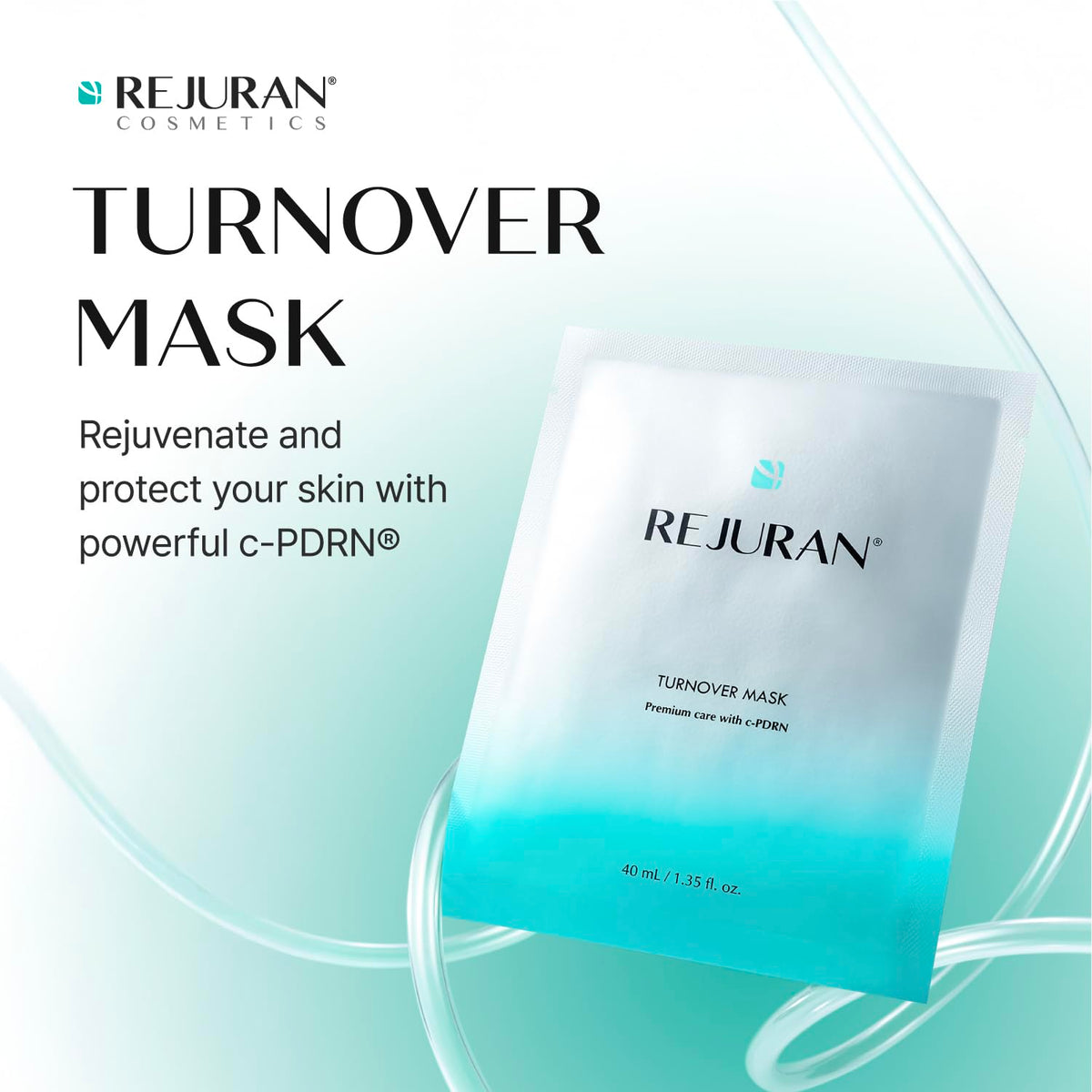 Masque Turnover REJURAN application sur un visage