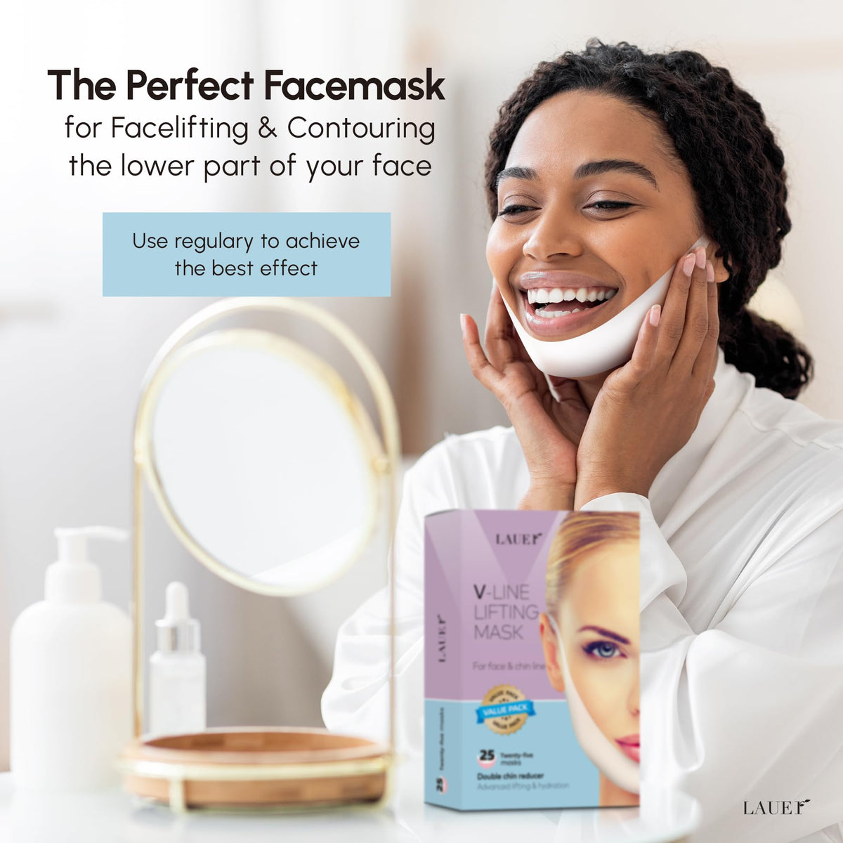 Masque V Line Lifting LAUER COSMETIC, affichage des ingrédients