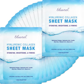 Masque visage Ebanel pack de 20 avec acide hyaluronique