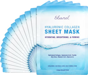 Masque visage hydratant Ebanel 15-pack avec acide hyaluronique