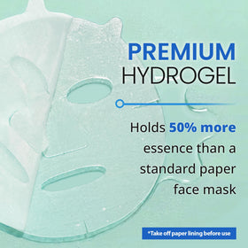 Masque visage hydrogel Ebanel appliqué sur un visage