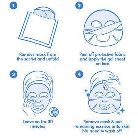 Masque visage hydrogel Ebanel avec ses ingrédients actifs