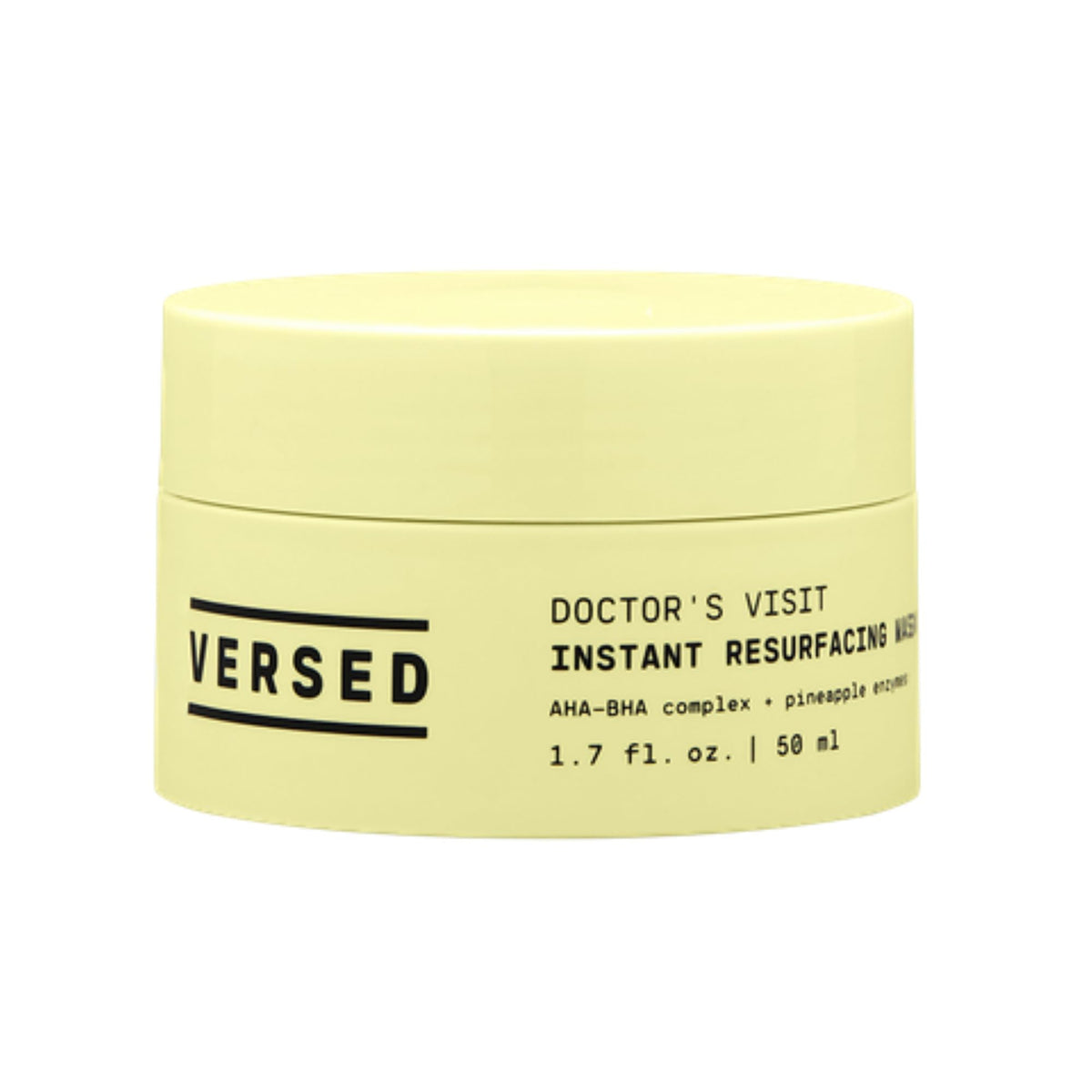Masque visage Versed 50ml vue avant avec texture crémeuse