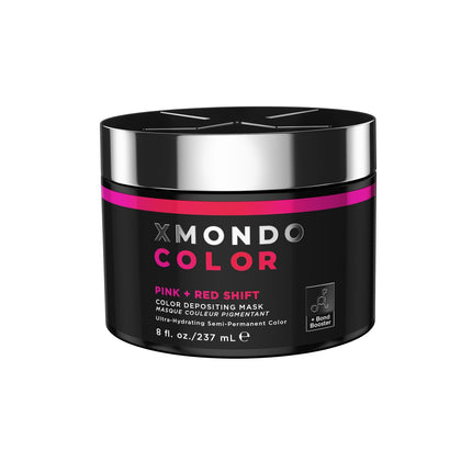 Masque XMONDO couleur rose et rouge 8 fl oz vue de face