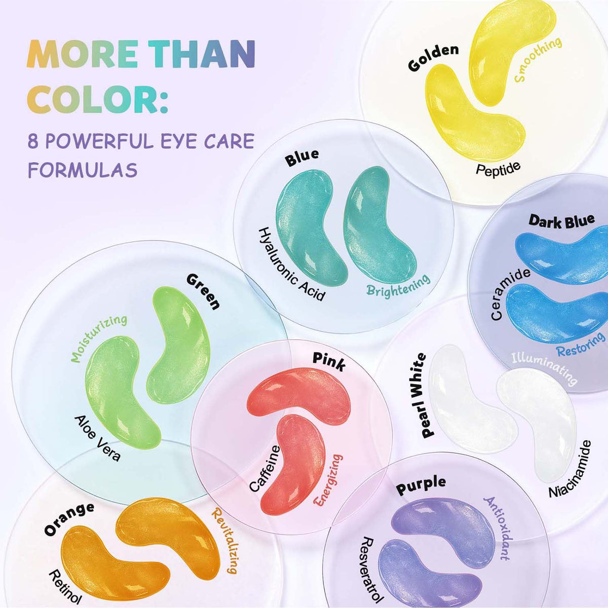 Masques contour des yeux Maskiss en couleur verte, application sur le visage