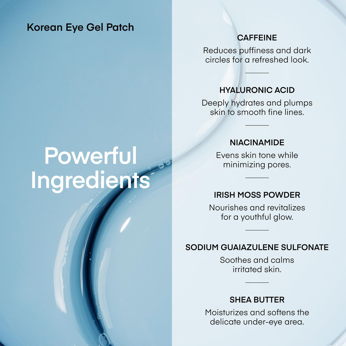 Masques contour des yeux TEREZ & HONOR, utilisation quotidienne