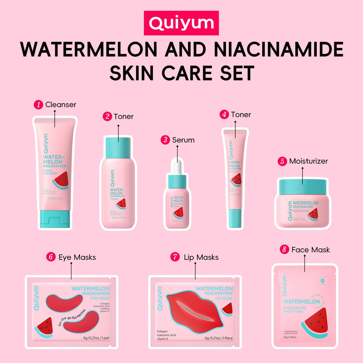 Masques faciaux du set QUIYUM