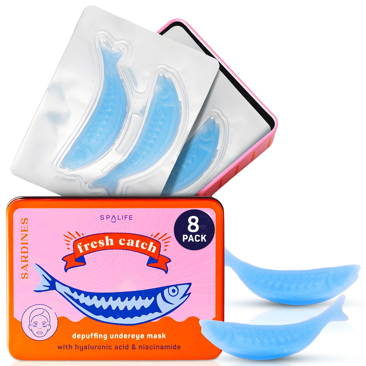 Masques hydrogel SpaLife pour les yeux en boîte plastique