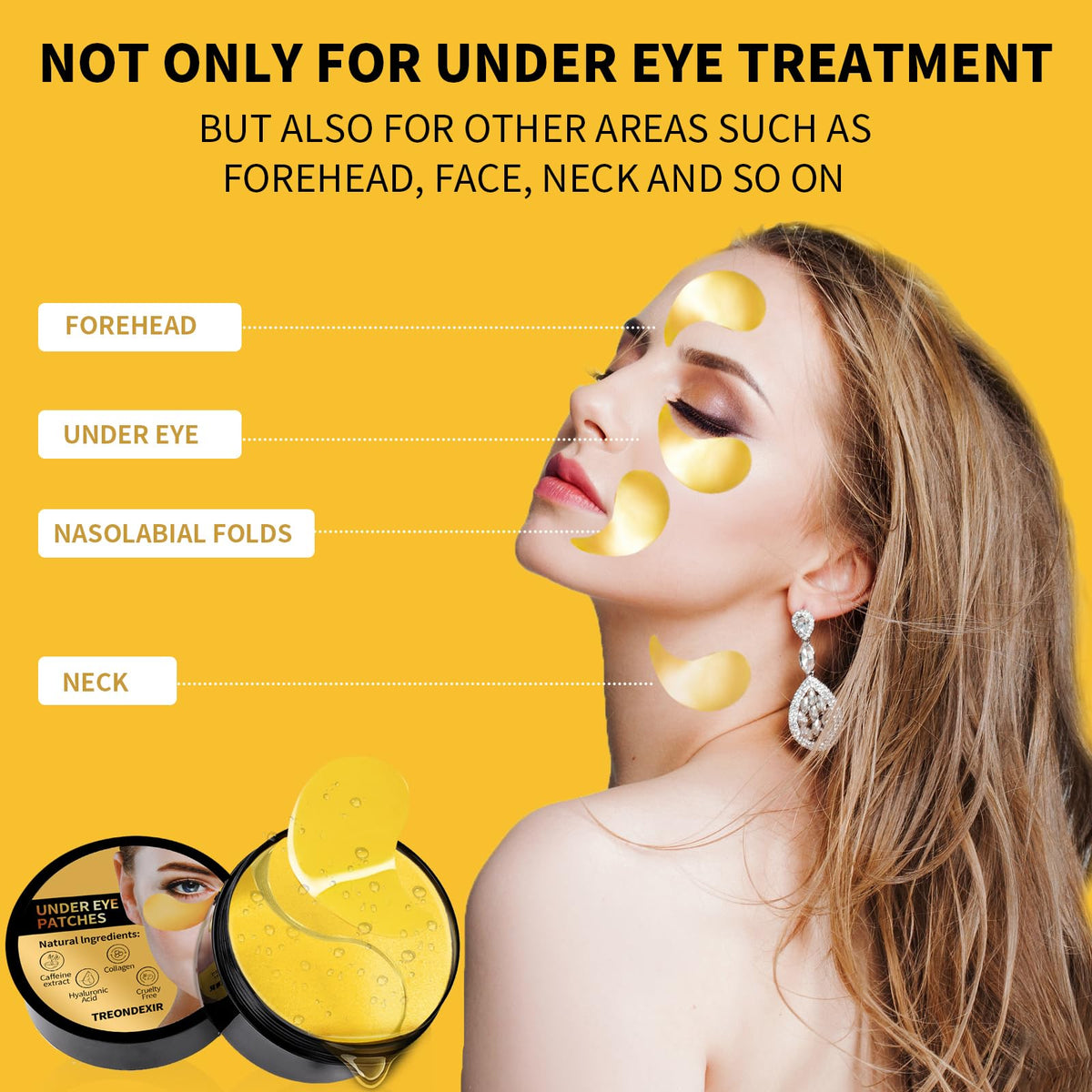 Masques pour les yeux Treondexir, affichage de l'emballage