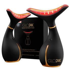 Massager LED GLO24K pour le visage et le cou, vue de face