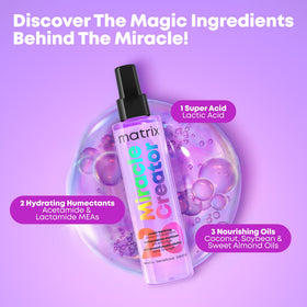 MATRIX Miracle Creator Spray application sur cheveux humides