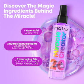 MATRIX Miracle Creator Spray sans rinçage utilisation sur cheveux mouillés