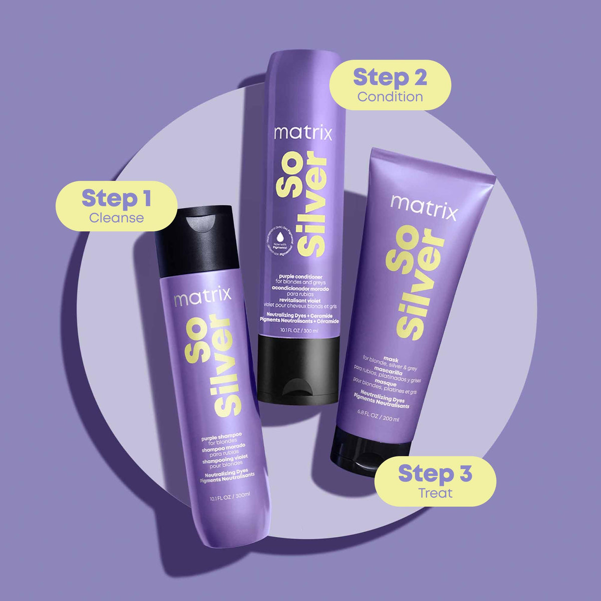 MATRIX So Silver Après-Shampooing Violet avec d'autres produits de la collection
