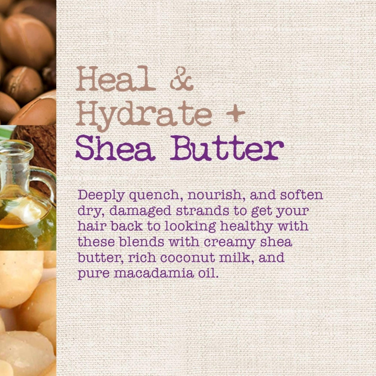 Maui Moisture shampoing et après-shampoing au beurre de karité côté
