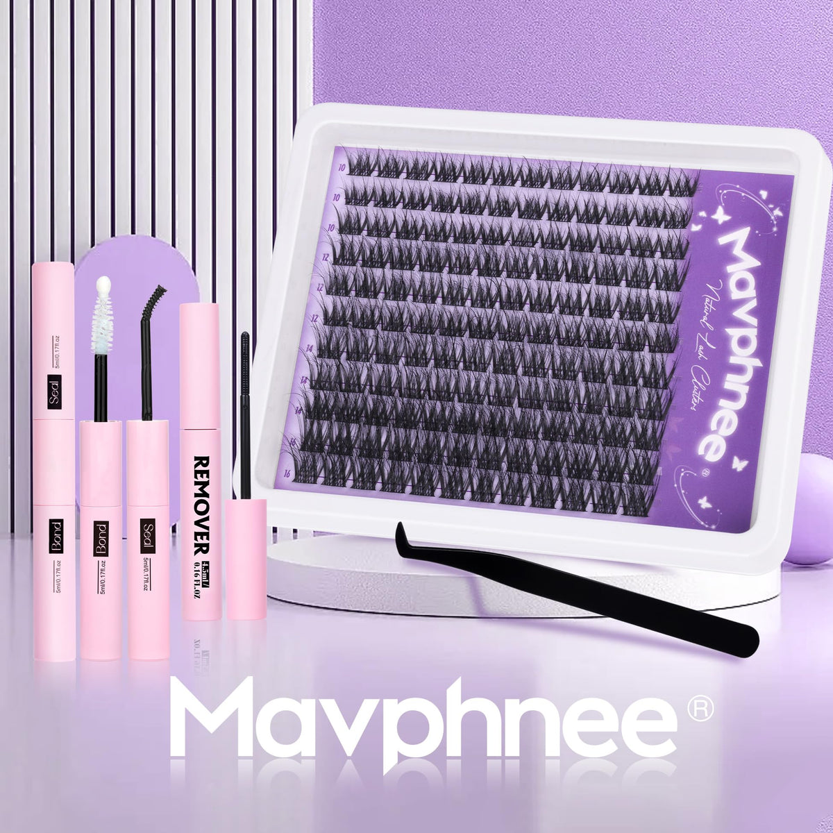 Mavphnee Kit de Cils en Pétales avec présentation élégante