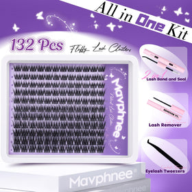 Mavphnee Kit de Cils en Pétales contenu avec colle et pinces