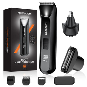 MAXGROOM Tondeuse 3-en-1 vue de face avec éclairage LED