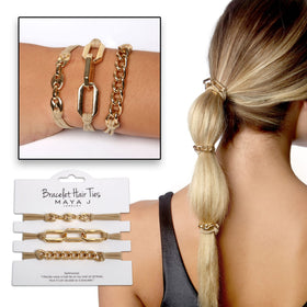 Maya J Bracelet élastique Chaîne Paper Clip détail