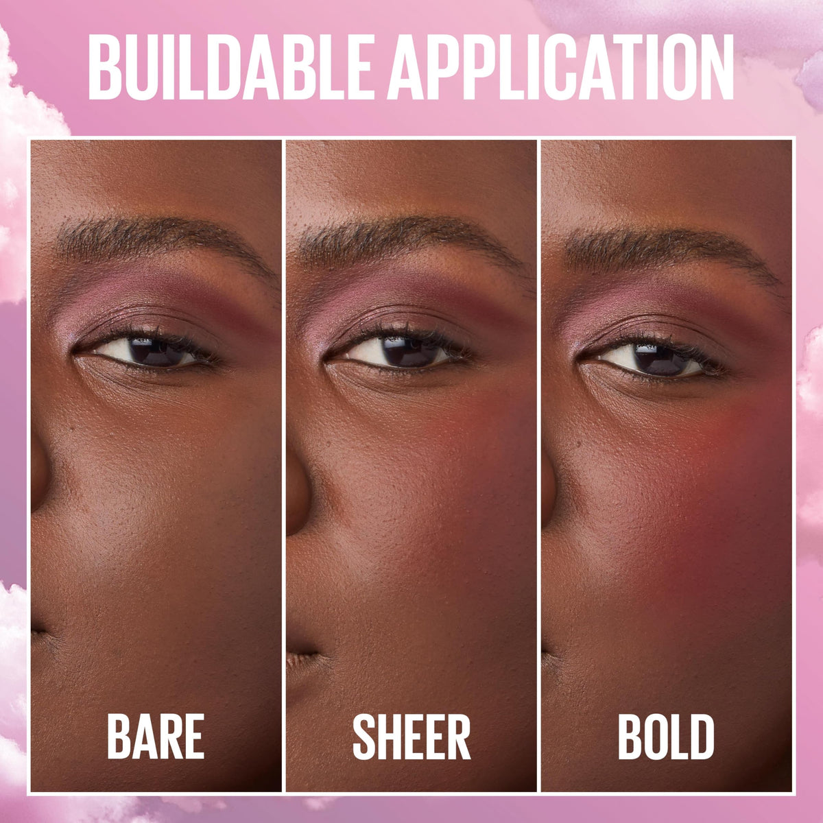 MAYBELLINE Cloudtopia Blush Mousse 50g, échantillons de couleurs disponibles