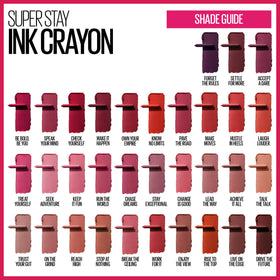 MAYBELLINE Crayon à Lèvres Mat sur un fond de maquillage