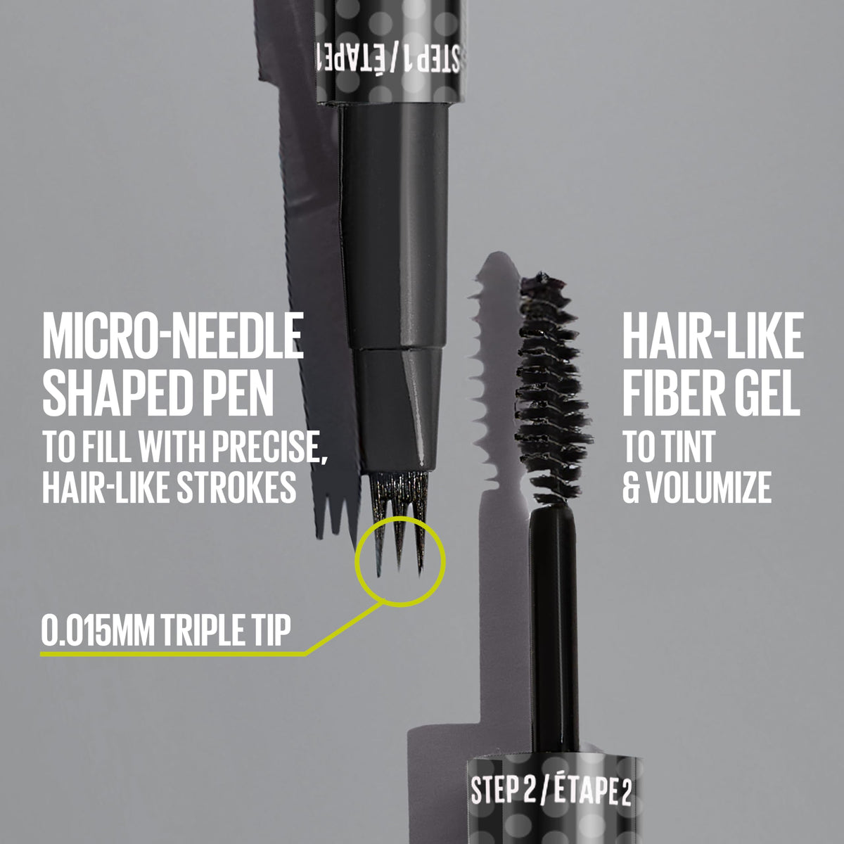 MAYBELLINE Crayon à Sourcils 2-en-1 côté stylo