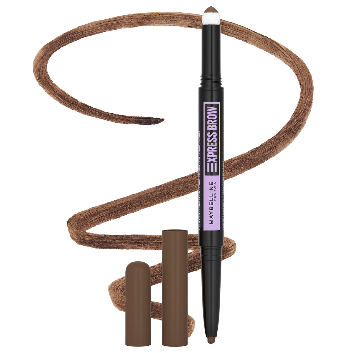 MAYBELLINE Crayon et Poudre à Sourcils 2-en-1 brun moyen vue de face