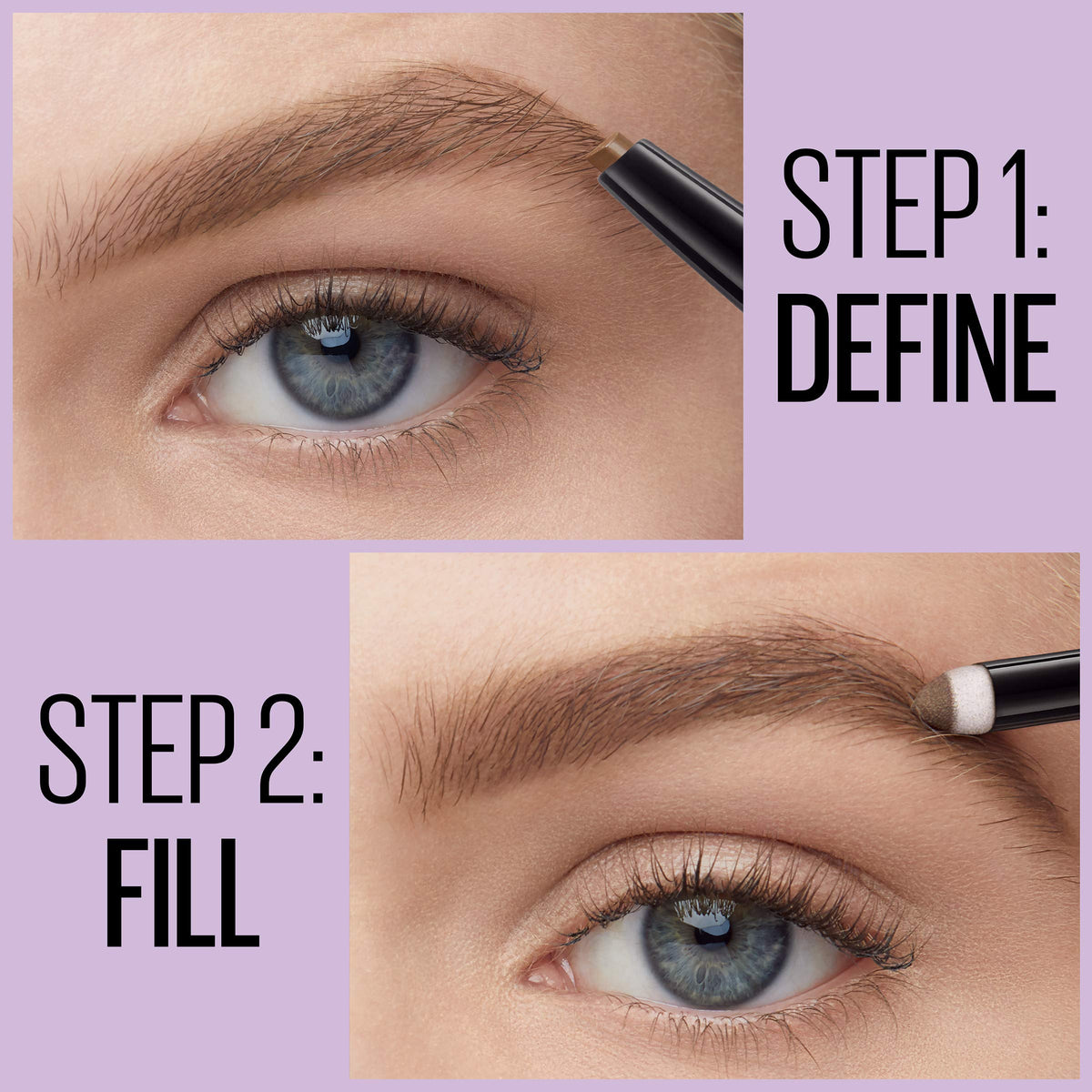 MAYBELLINE Crayon et Poudre à Sourcils 2-en-1 en détail, pointe en goutte